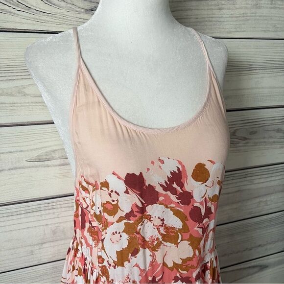 Intimately Free People Peach Floral Strappy Mini Dress - Picture 4 of 10